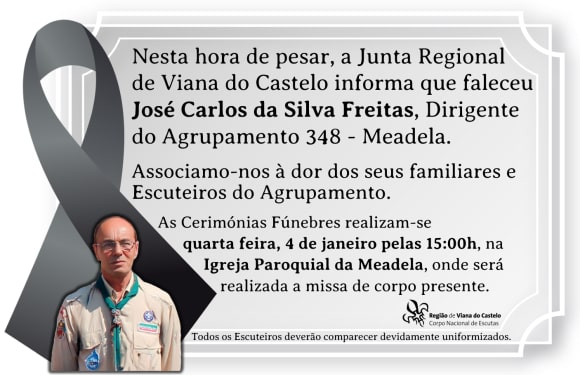 Nota de Pesar - José Carlos Freitas